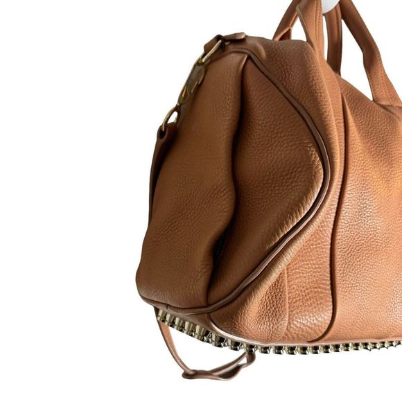 Alexander Wang Rocco Dumbo Studded Duffle Bag Blush Leather Satchel handbag - Picture 9 of 16